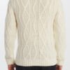 Pánsky sveter GANT s vrkôčikovým vzorom | Krémový
