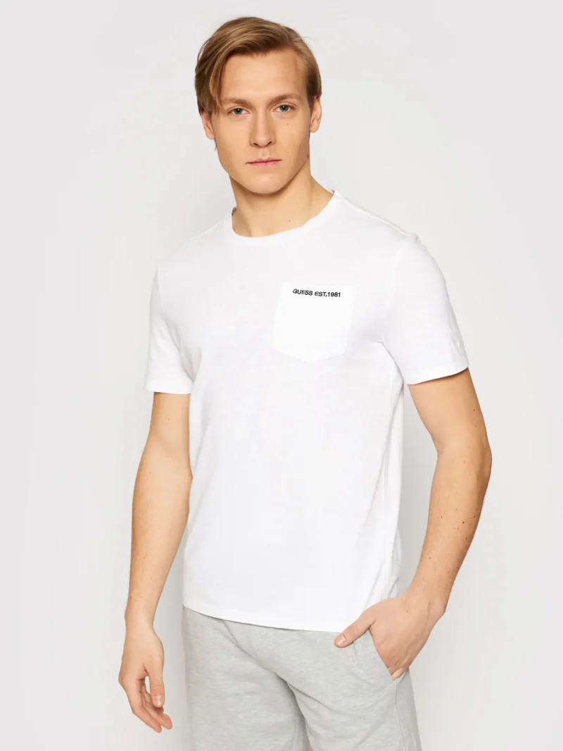 Pánske tričko GUESS JEANS | Biele