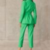 Elegantné zelené dámske sako so šnurovaním