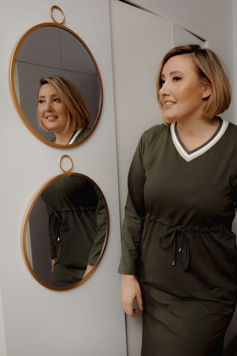 Plus size dámske bavlnené šaty | Khaki